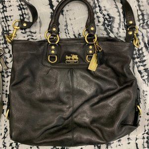 COACH Madison Juliane Black Leather Bag